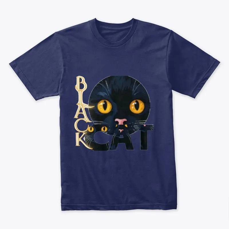 Trendy Black Cat Yellow Eyes 